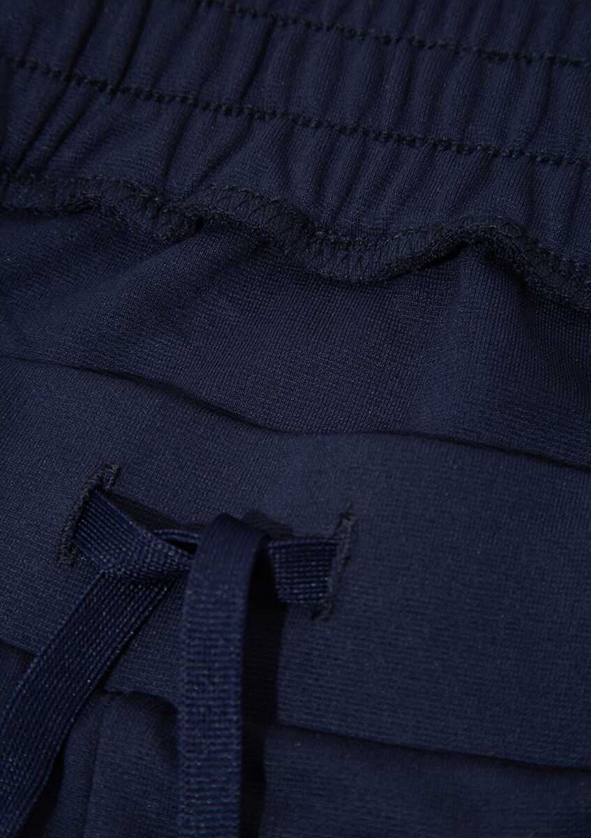 Mavi Şerit Detaylı Lacivert Wide Leg Yüksek Bel Kadın Eşofman Altı 1011061-82458 - 8