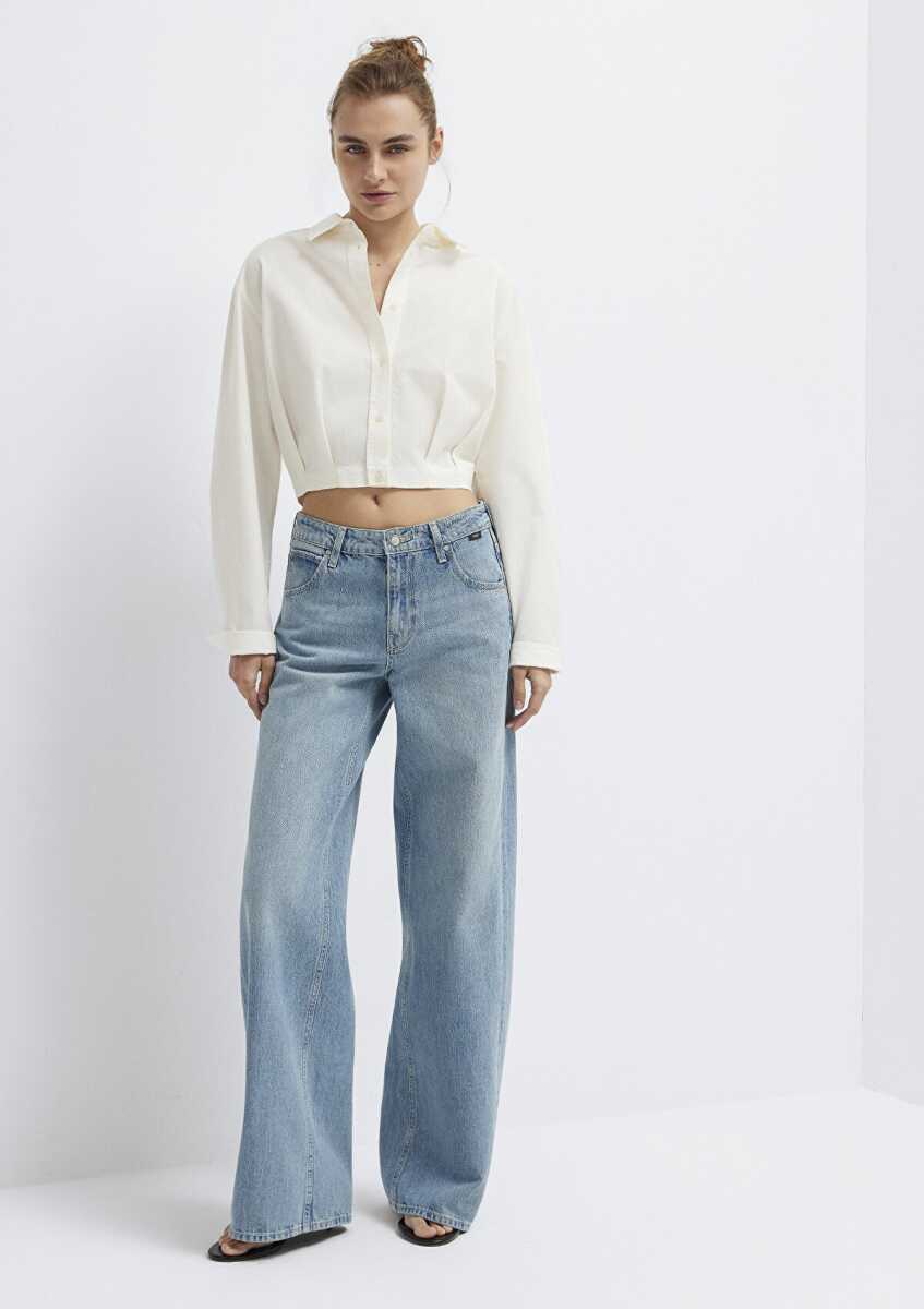 Mavi Siena Iconic Puslu Açık Mavi Wıde Leg Kadın Jean Pantolon 1010763-A3902 - 1