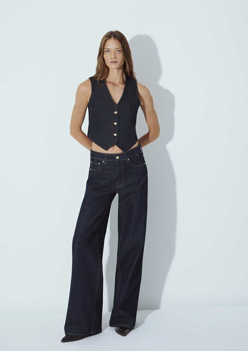 Mavi Siena Iconic Rinse Wide Leg Yüksel Bel Kadın Jean Pantolon 1010763-90994 - 1