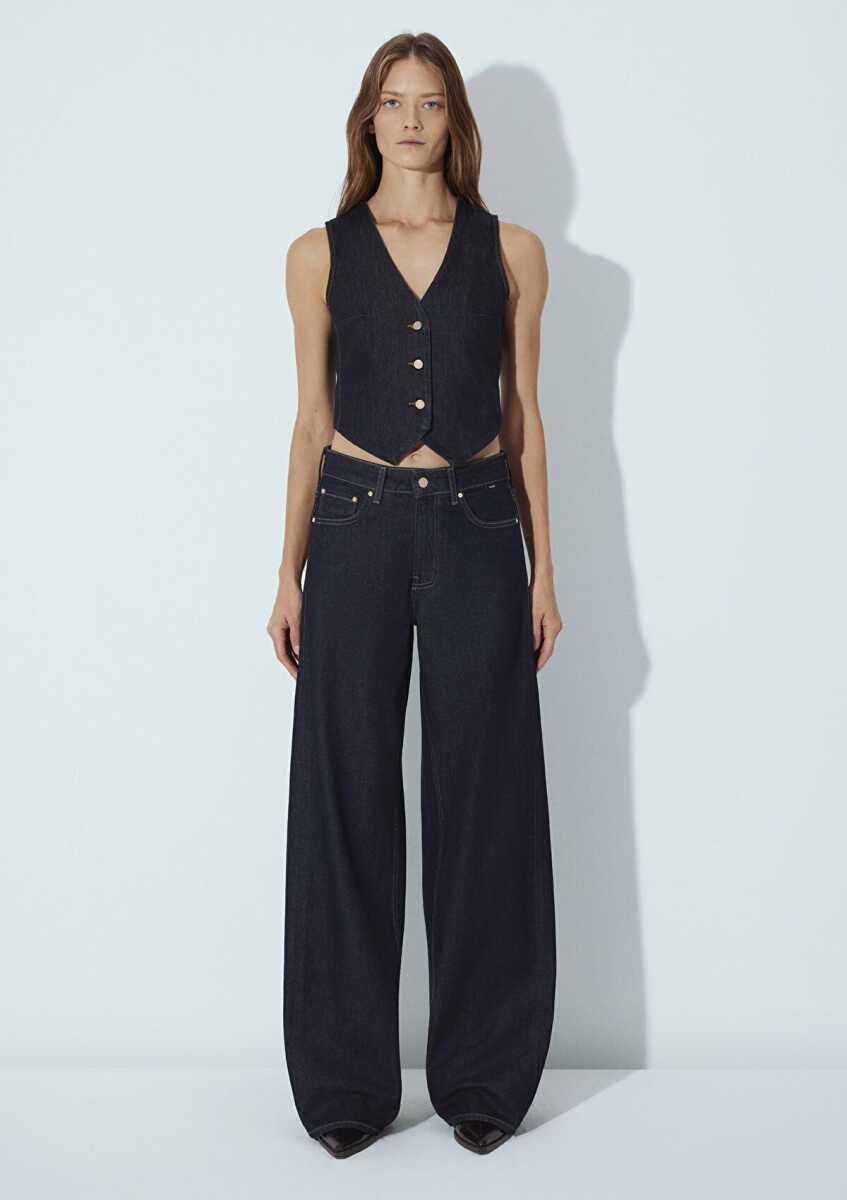 Mavi Siena Iconic Rinse Wide Leg Yüksel Bel Kadın Jean Pantolon 1010763-90994 - 3