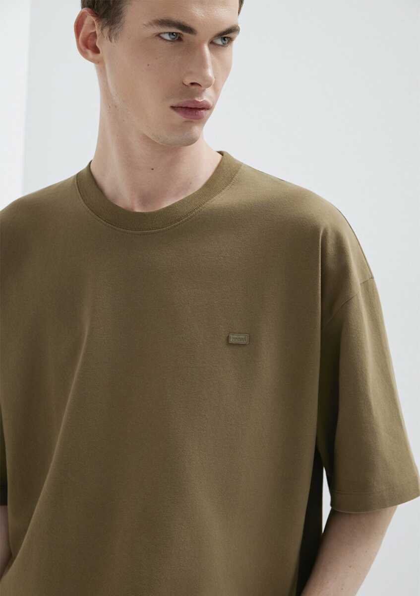 Mavi Silikon Logo Baskılı Yeşil Basic Oversize Erkek Tişört 0613188-71564 - 4