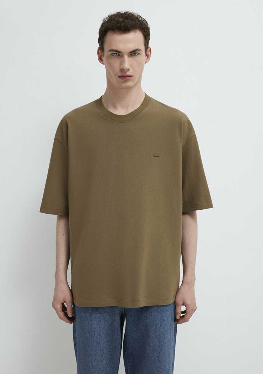 Mavi Silikon Logo Baskılı Yeşil Basic Oversize Erkek Tişört 0613188-71564 - 5