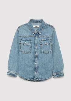 Mavi Sımba Denim Çocuk Jean Gömlek 6217002-A2948
