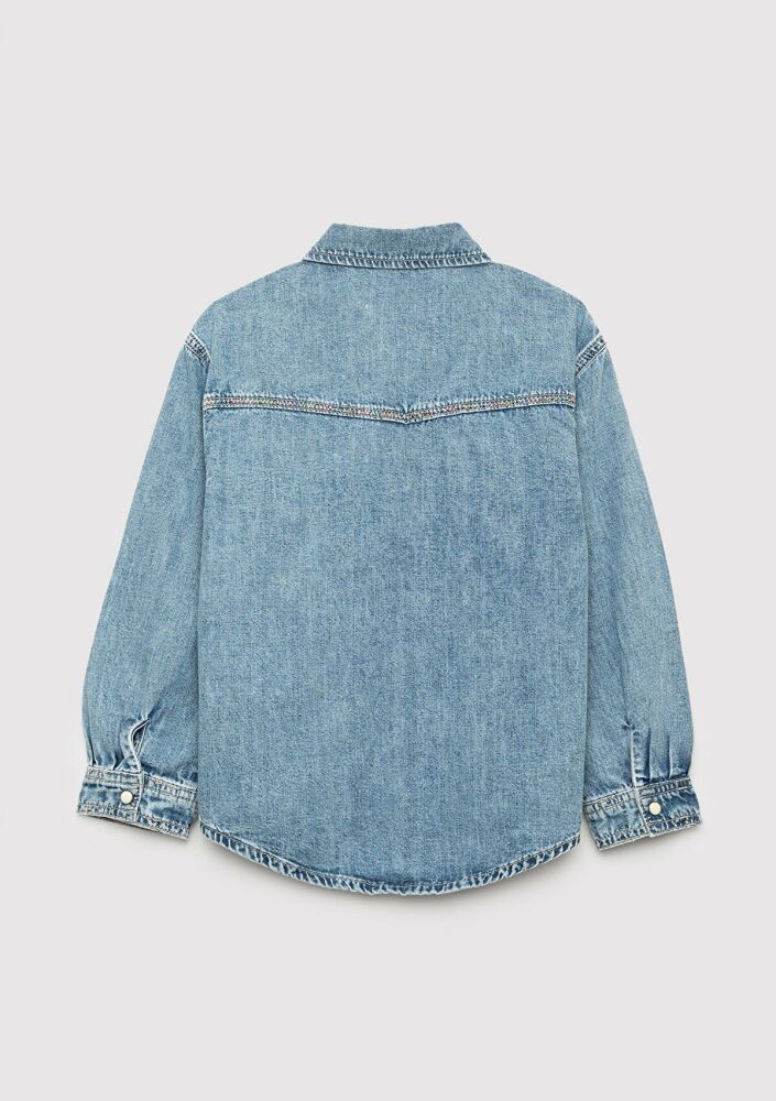 Mavi Sımba Denim Çocuk Jean Gömlek 6217002-A2948 (1)
