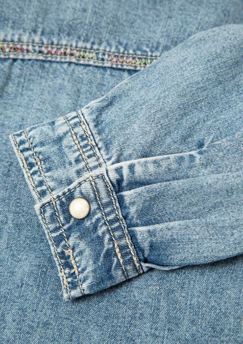 Mavi Sımba Denim Çocuk Jean Gömlek 6217002-A2948 - 4