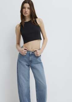 Mavi Siyah Crop Kadın Atlet 1613810-900