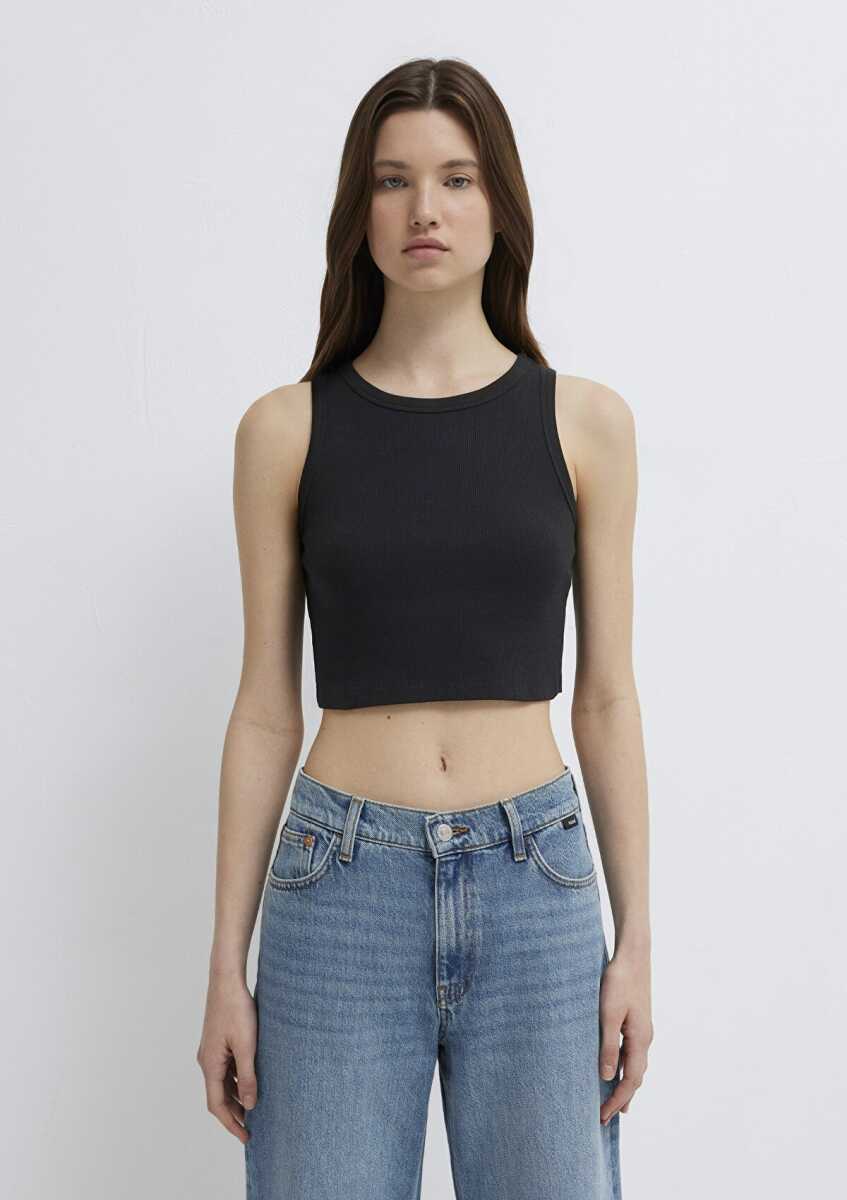 Mavi Siyah Crop Kadın Atlet 1613810-900 - 3