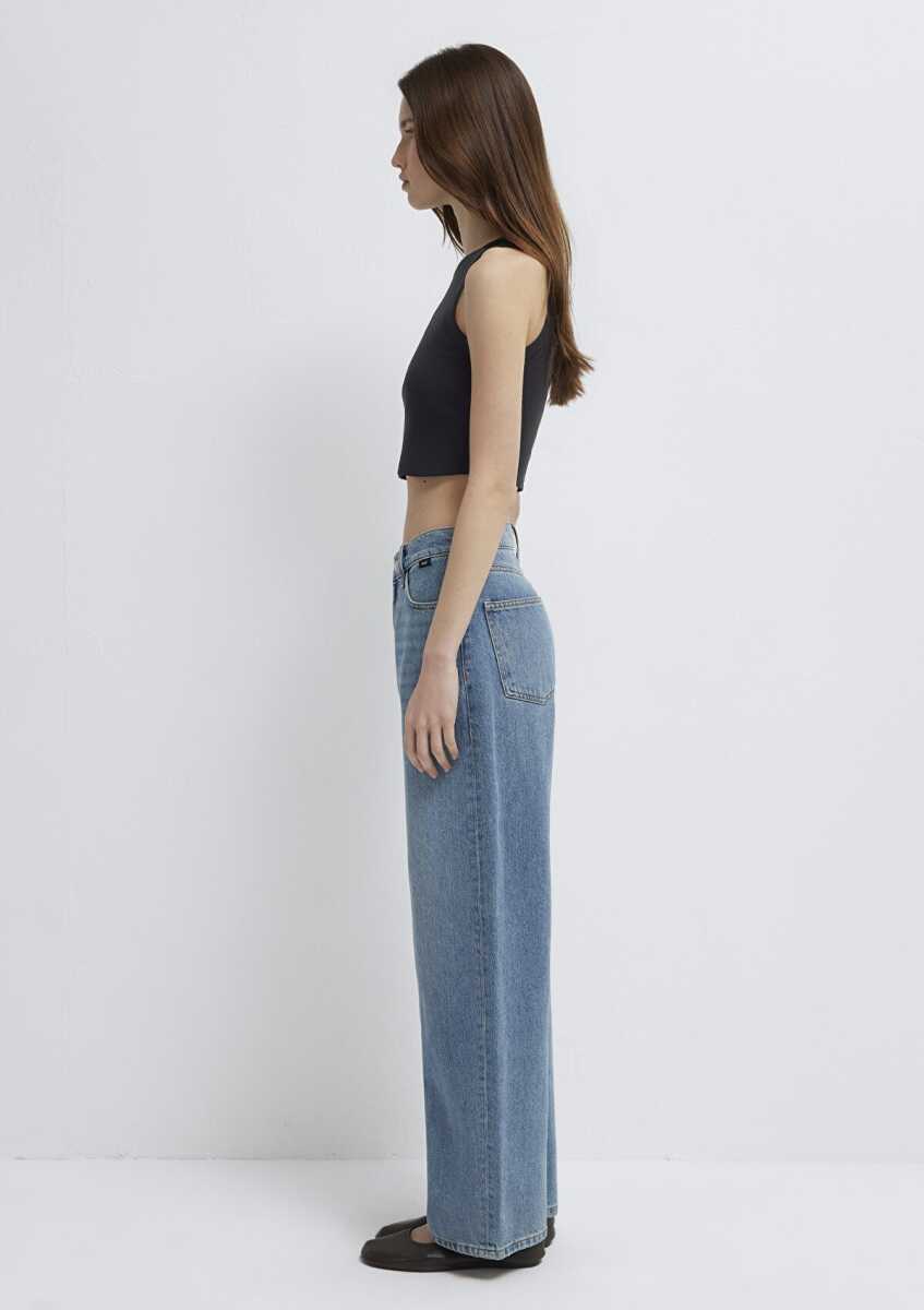 Mavi Siyah Crop Kadın Atlet 1613810-900 - 4