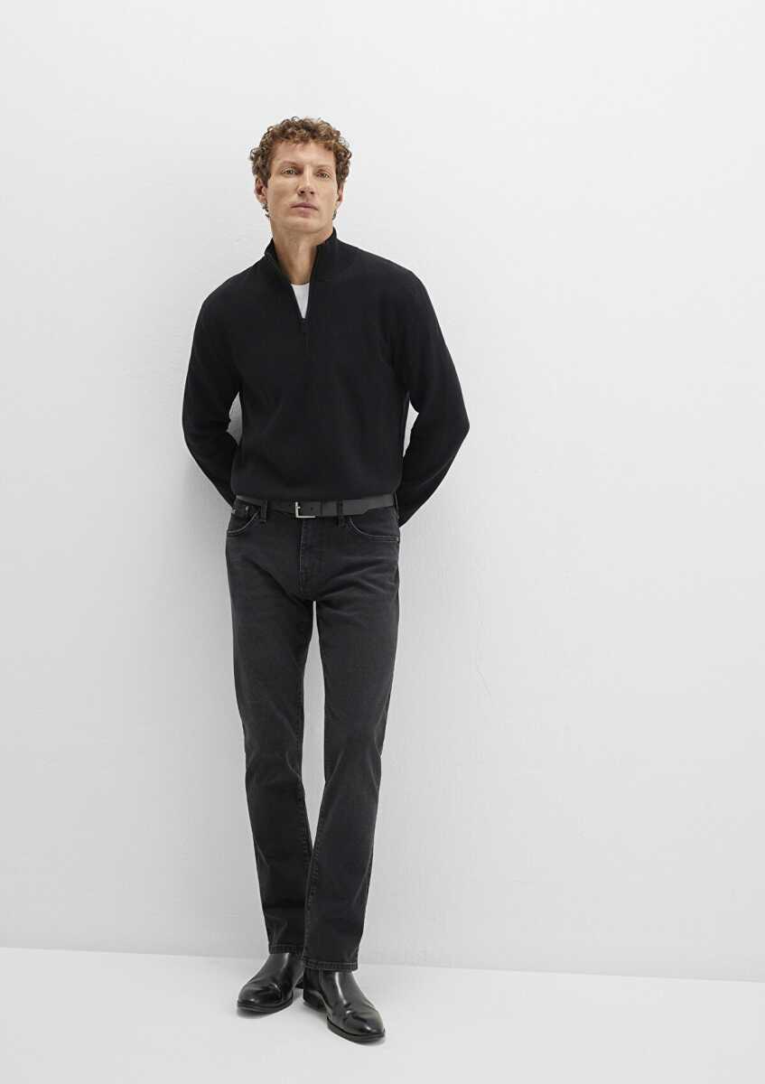 Mavi Siyah Erkek Kazak 0710328-900 - Mavi (1)