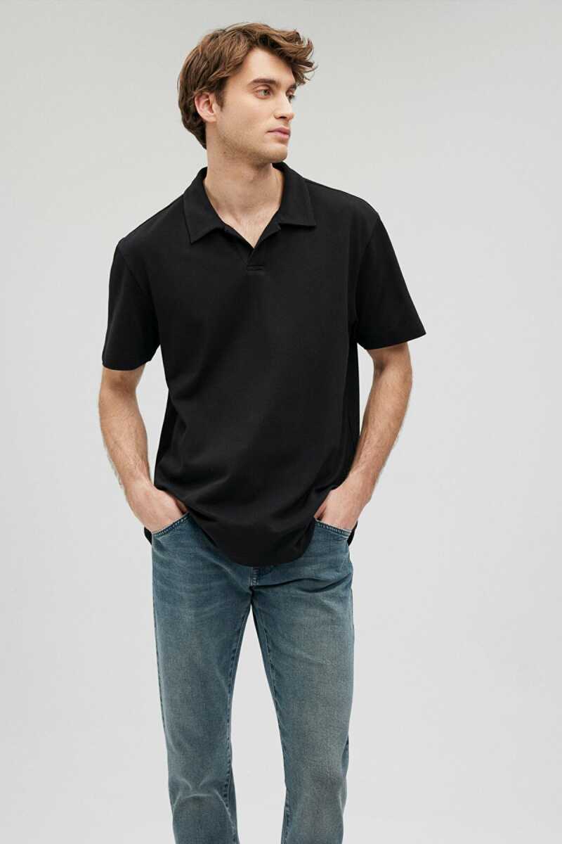 Mavi Siyah Erkek Polo Tişört 0611904-900 - 1