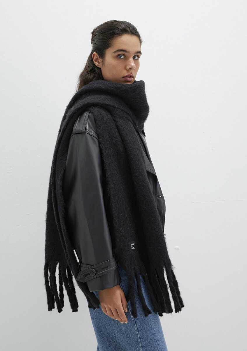 Mavi Siyah Kadın Atkı 1912844-900 - Mavi