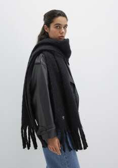 Mavi Siyah Kadın Atkı 1912844-900 