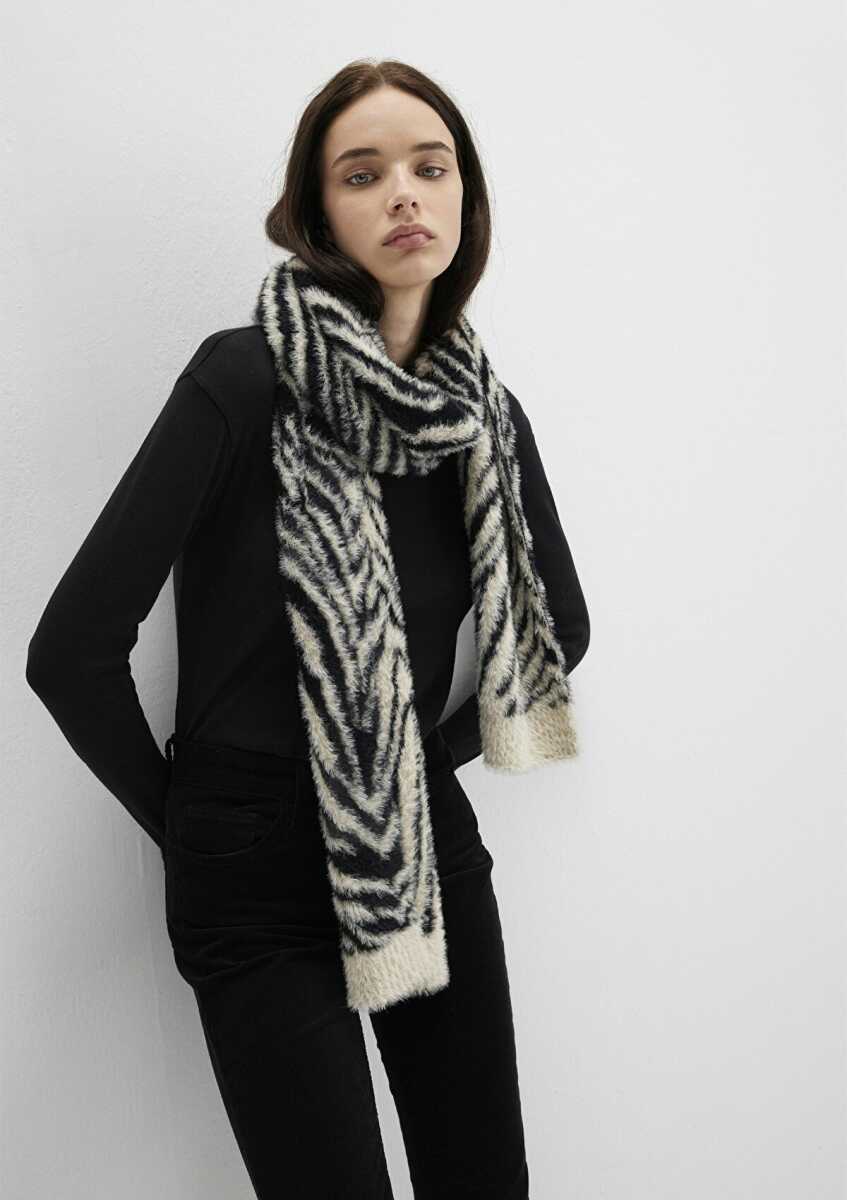 Mavi Siyah Kadın Atkı 1913600-900 - Mavi