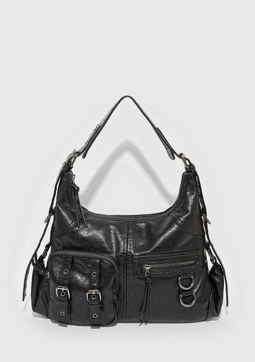 Mavi Siyah Kadın Omuz Çantası 1913730-900 - Mavi (1)