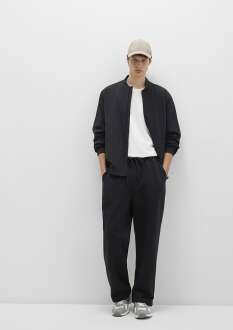 Mavi Siyah Oversize Siyah Erkek Eşofman Altı 0010530-900 