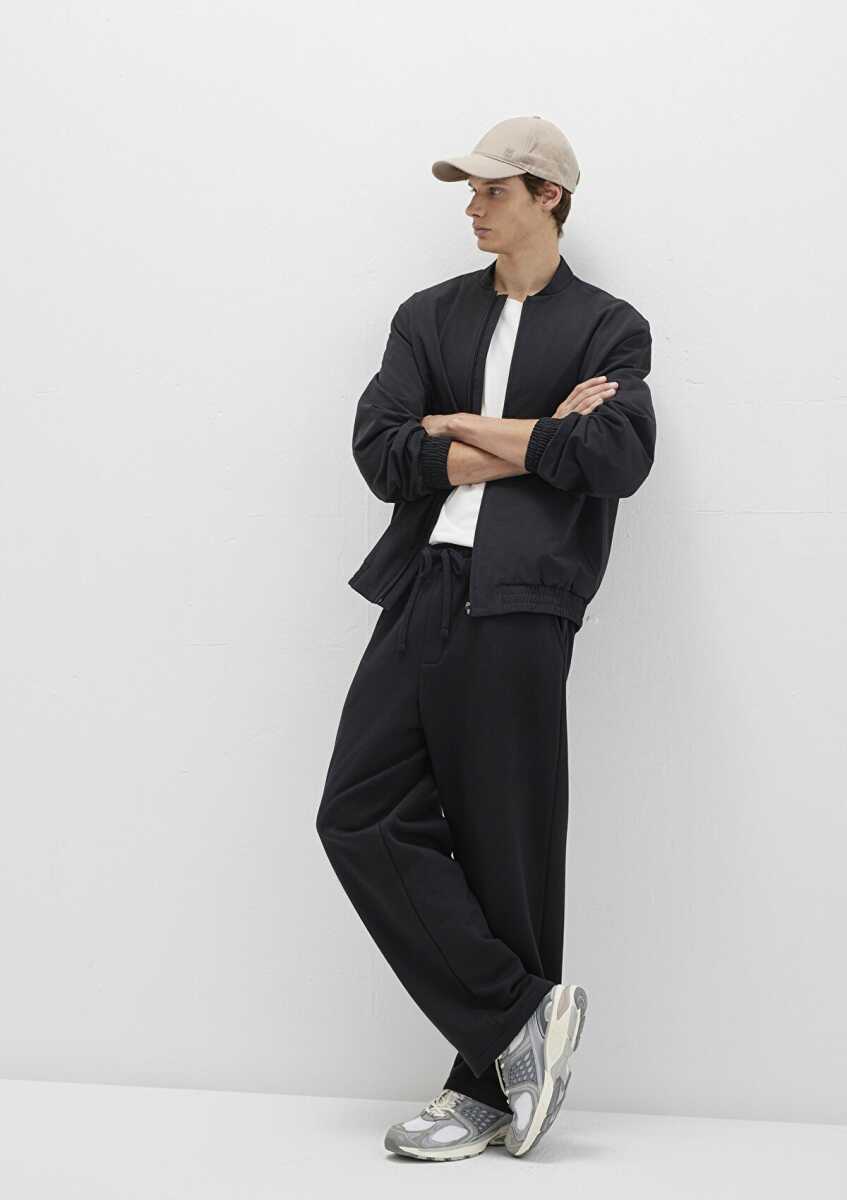 Mavi Siyah Oversize Siyah Erkek Eşofman Altı 0010530-900 - Mavi (1)