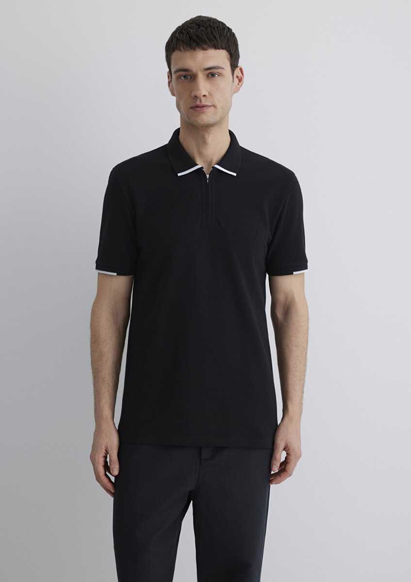 Mavi Siyah Polo Erkek Tişört 0612654-900 - 4