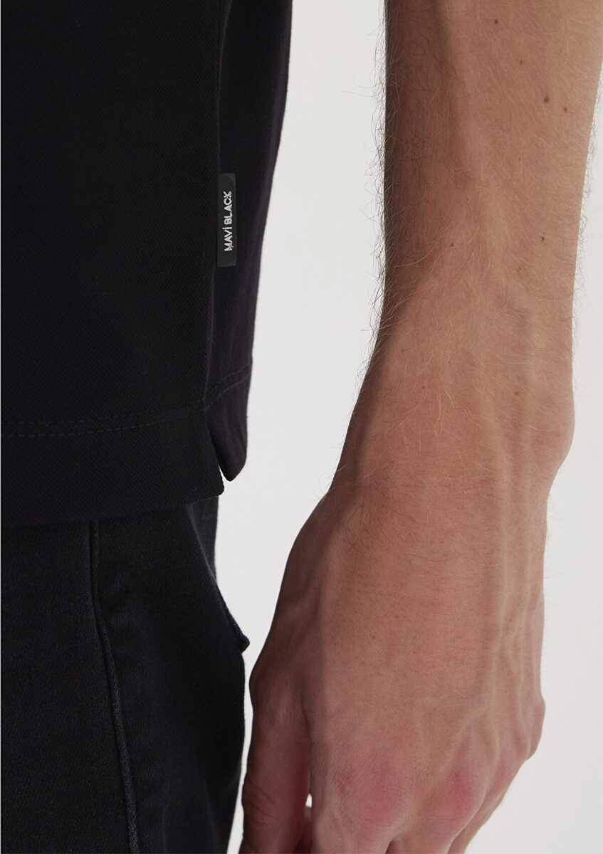 Mavi Siyah Yarı Fermuarlı Regular Fit Erkek Polo Tişört 0613367-900 - 7