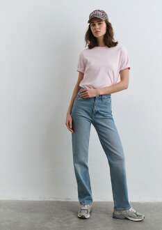 Mavi Sky Classic Denim Açık Mavi Straight Yüksek Bel Düz Paça Kadın Jean Pantolon 1010627-87795 