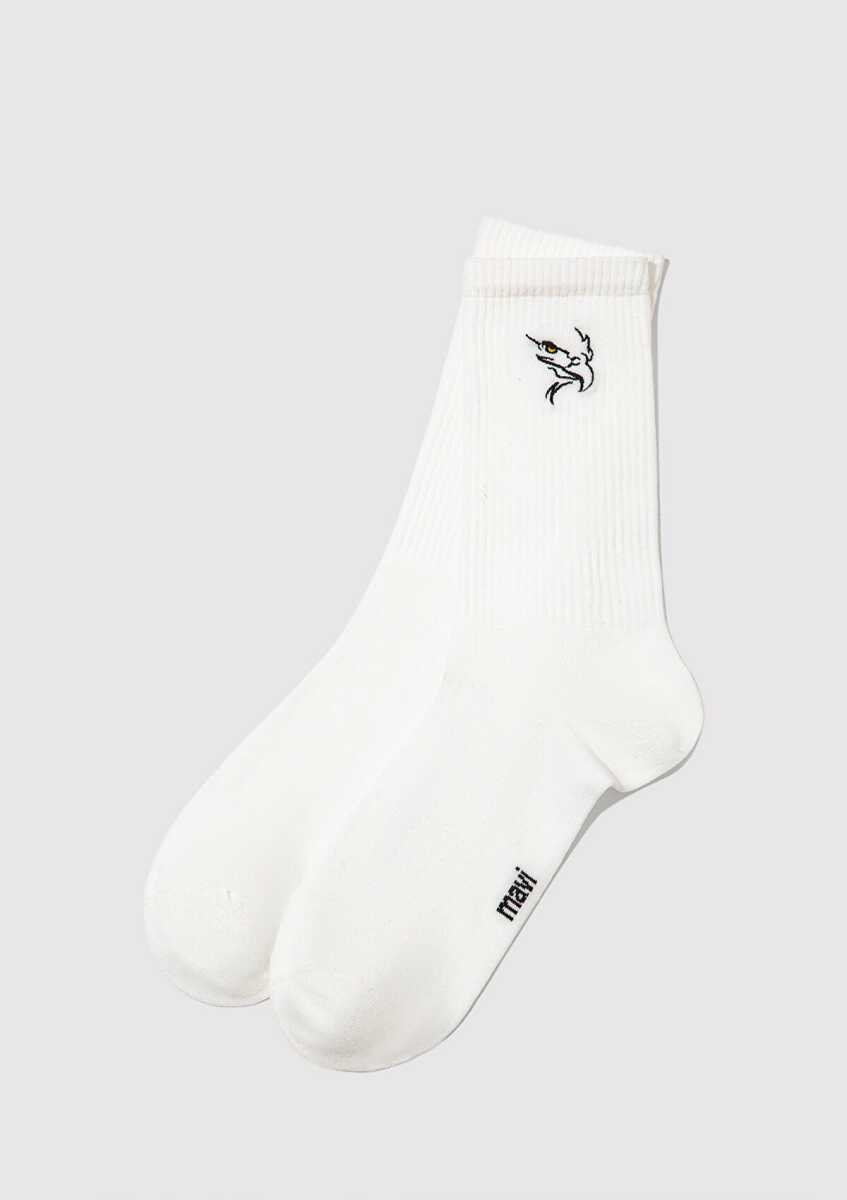 Mavi Soket Beyaz Erkek Çorap 0912186-620 - Mavi