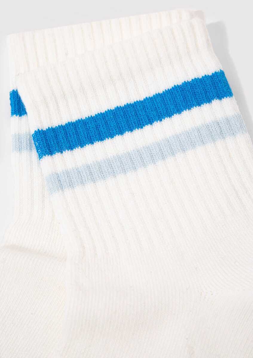 Mavi Soket Beyaz Kadın Çorap 1913237-20843 (1)