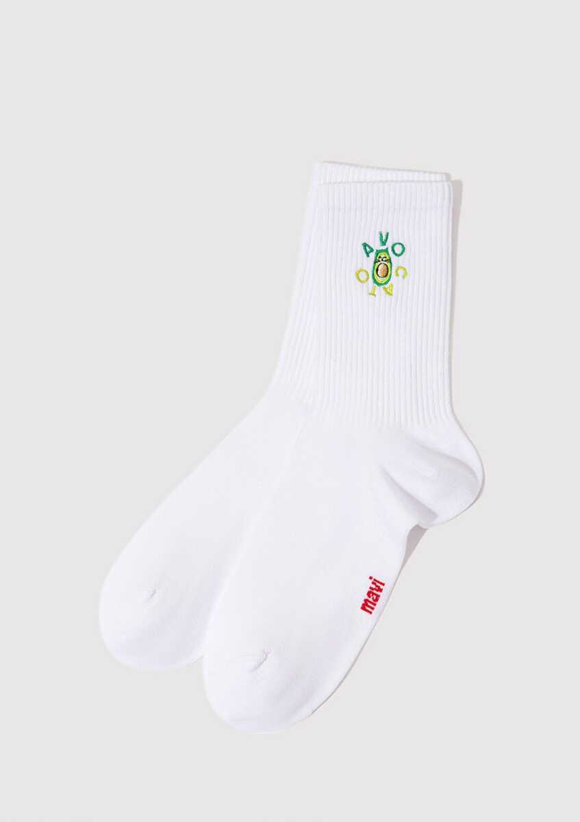 Mavi Soket Beyaz Kadın Çorap 1913253-620