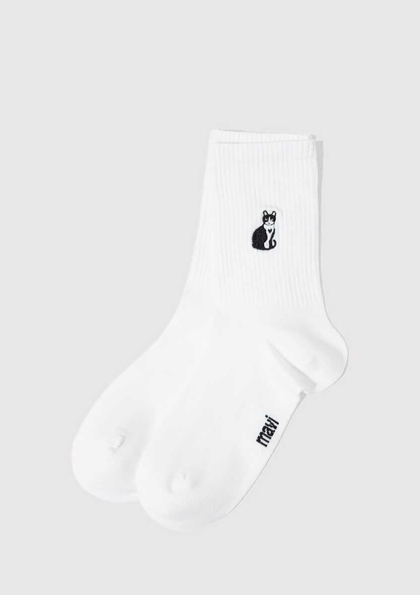 Mavi Soket Beyaz Kadın Çorap 1913433-620 - Mavi