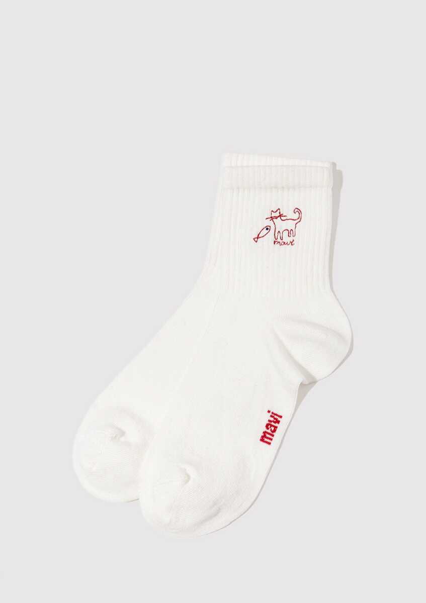 Mavi Soket Beyaz Kadın Çorap 1913576-620 (1)