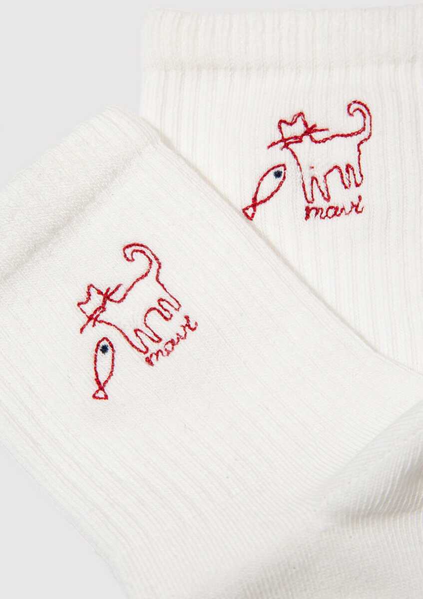 Mavi Soket Beyaz Kadın Çorap 1913576-620 - 3