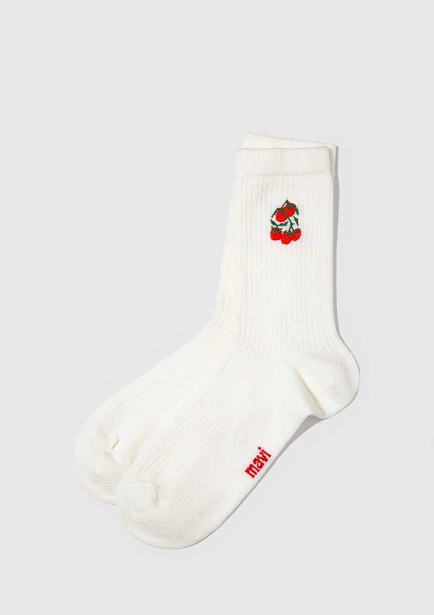 Mavi Soket Beyaz Kadın Çorap 1913909-620