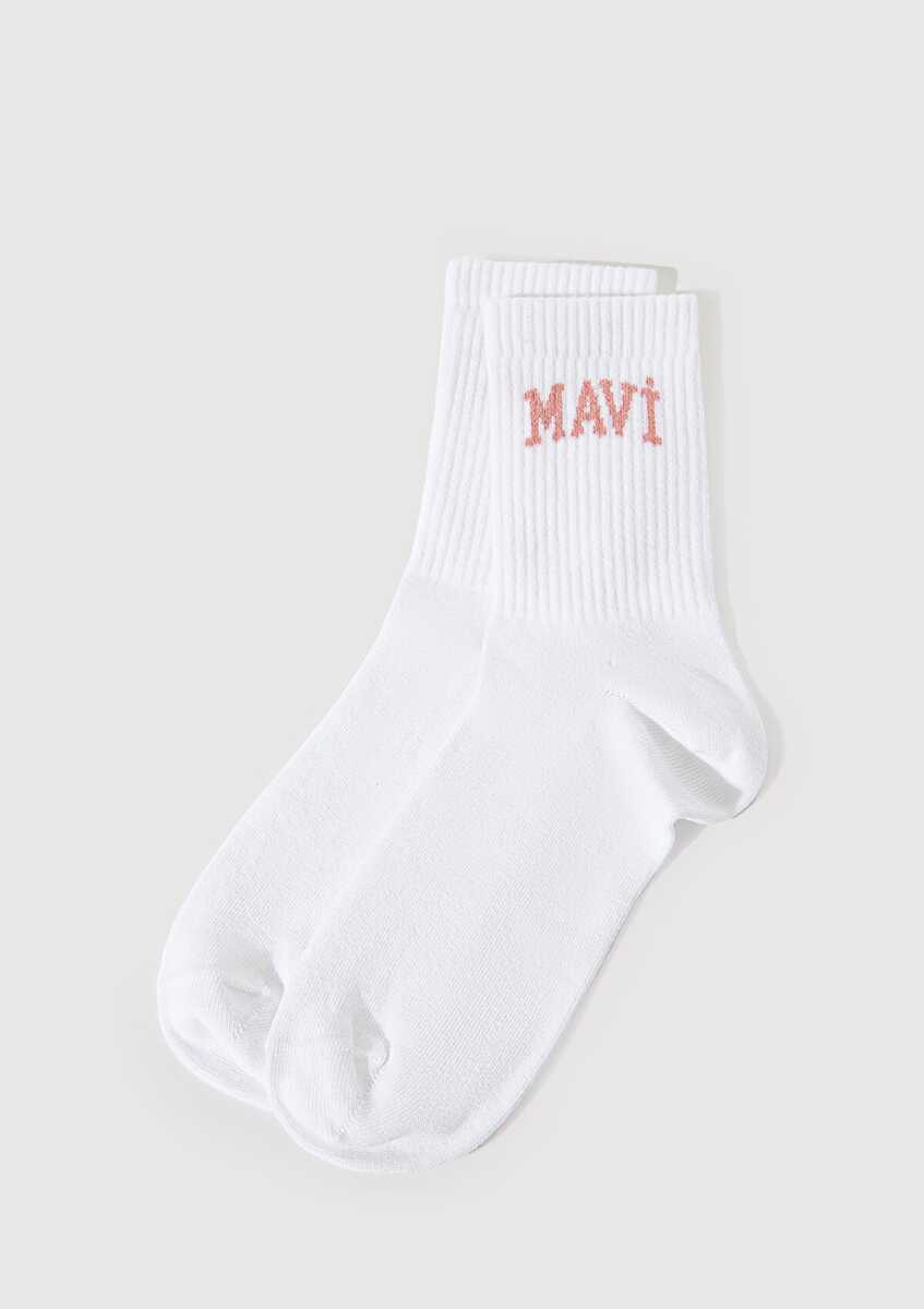 Mavi Soket Kadın Beyaz Çorap 1912726-620 - Mavi (1)