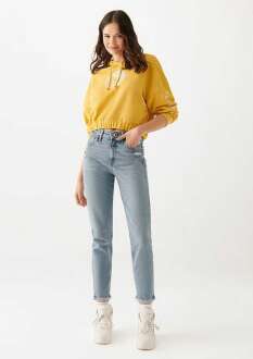 Mavi Star Infigo Ripped Gold Icom Kadın Pantolon 101077-30503 