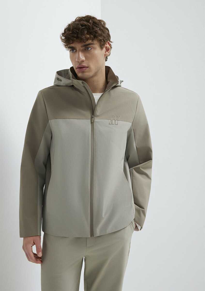 Mavi Su İtici Kapüşonlu Hak Loose Fiti Erkek Ceket 0110792-70154 - Mavi