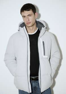 Mavi Su İtici Su İtici Gri Loose Fit Erkek Şişme Mont 0110463-70075 