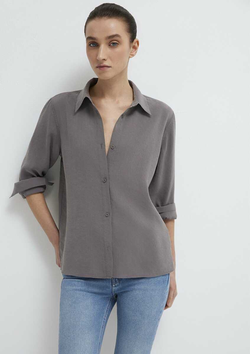 Mavi Tencel TM Liyosel Karışımlı Antrasit Regular Fit Erkek Gömlek1211374-90721