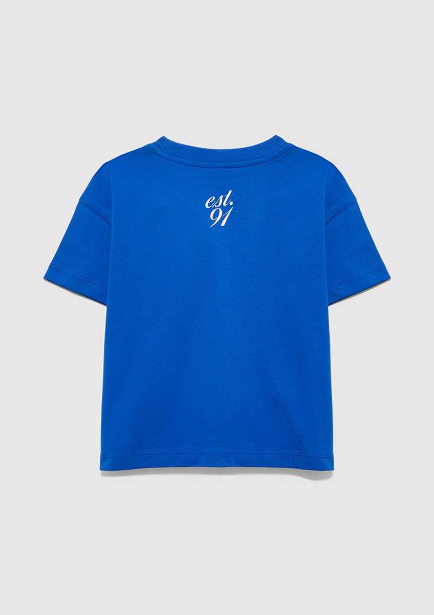 Mavi Tenis Baskılı Lacivert Loose Fit Çocuk Tişört 7610395-91448 - 3