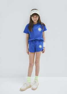 Mavi Tenis Baskılı Lacivert Regular Fit Çocuk Şort 7410009-91448
