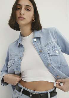 Mavi Thalıa Bleached Mavi Premium Kadın Jean Ceket 1110289-86792 