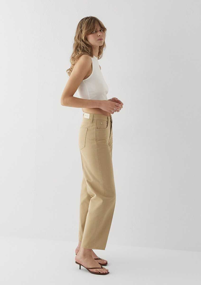 Mavi Tiya Mavi Edition Camel Baggy Fit Kadın Jean Pantolon 1018900-A4201 - 3
