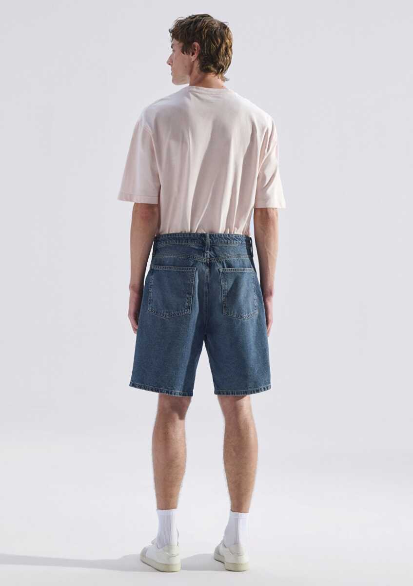 Mavi Toronto Street Indigo Mavisi Baggy Fit Erkek Jean Şort 0421040-89805 - 4