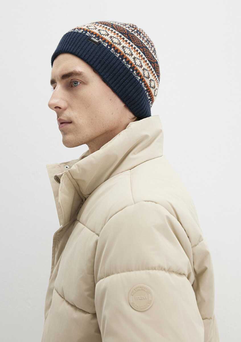 Mavi Turuncu Erkek Bere 0912027-32579 - Mavi