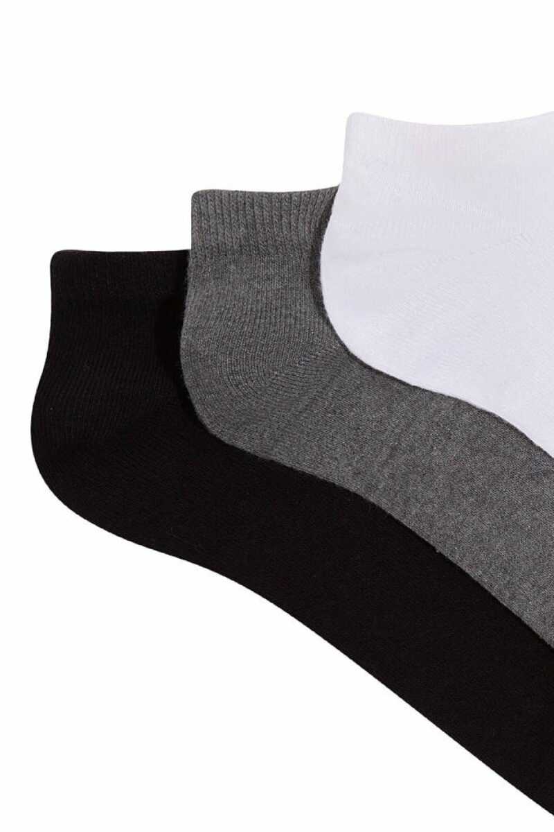 Mavi Üçlü Paket Erkek Çorap Siyah 090738-900 - Mavi (1)