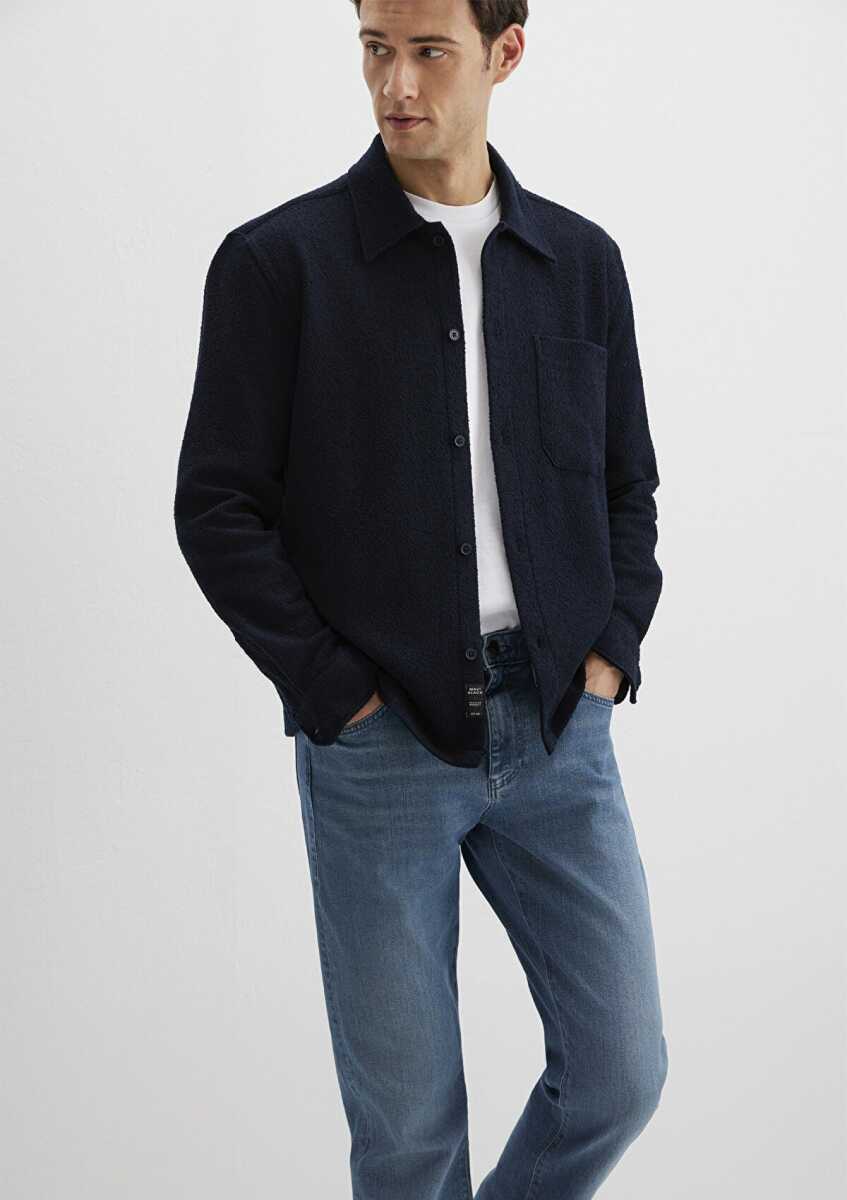 Mavi Uzu Kol Erkek Gömlek 0211772-83699 - Mavi (1)