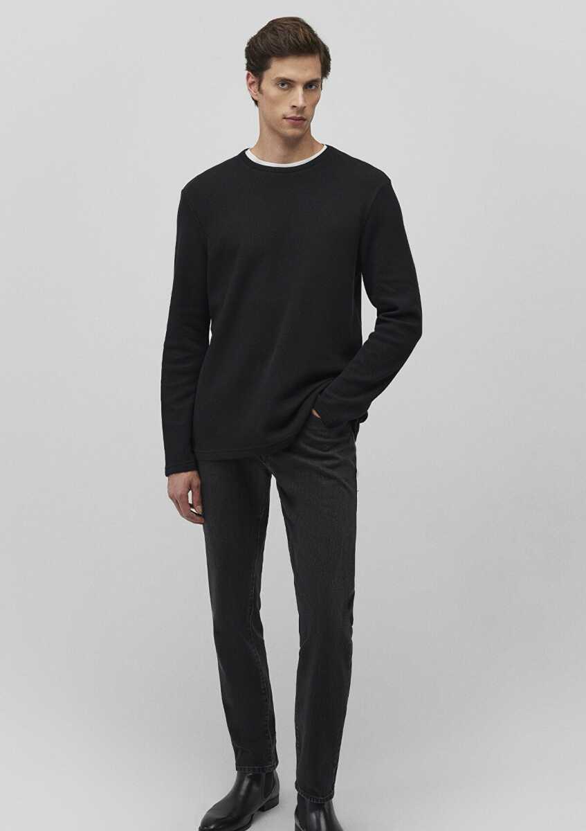 Mavi Uzun Kol Siyah Erkek Sweat 0611925-900 - Mavi