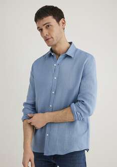 Mavi Uzun Kol Soluk Mavi Erkek Gömlek 0211466-70731