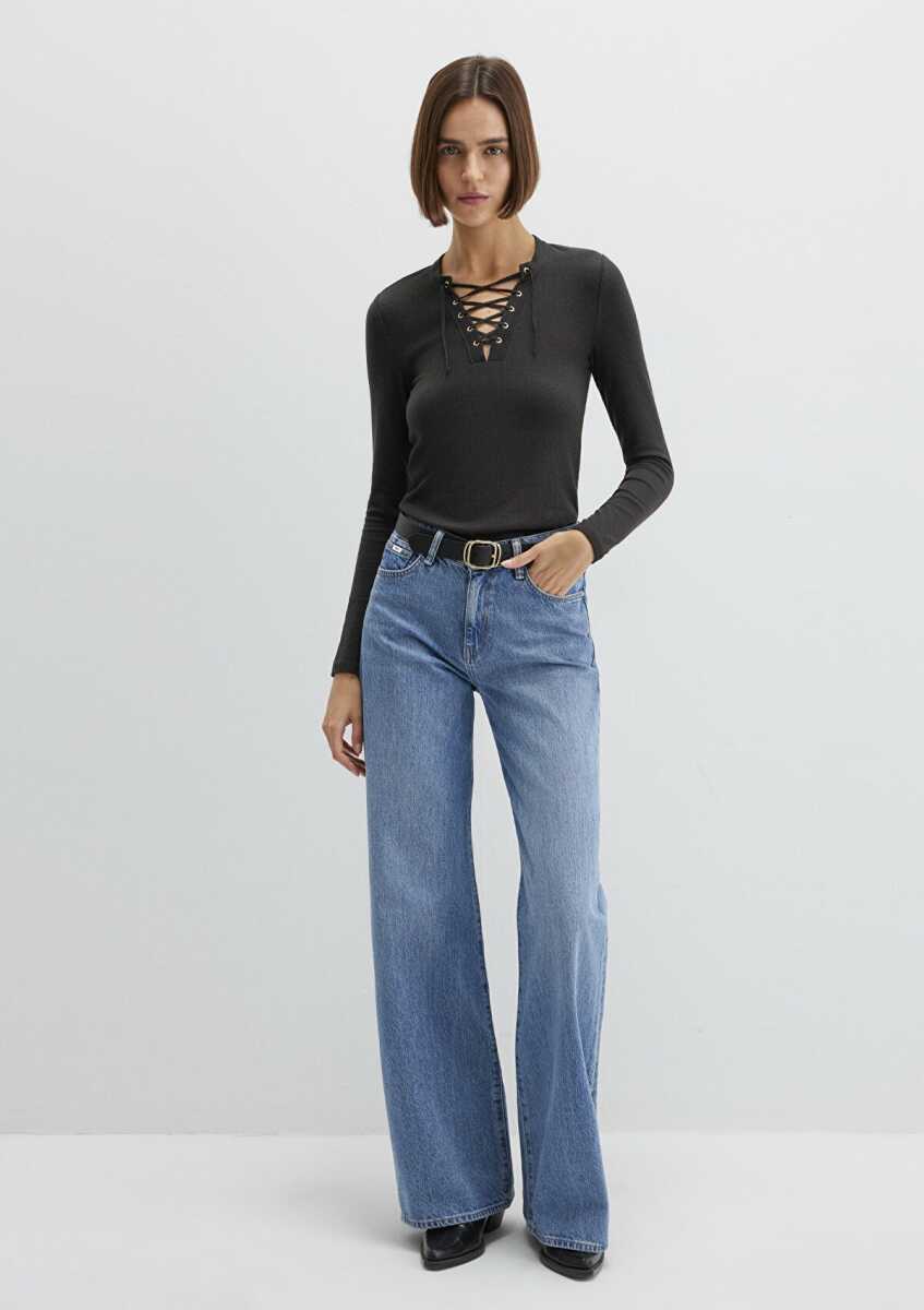 Mavi Uzun Kollu Antrasit Kadın Sweat 1613839-70262 - Mavi (1)