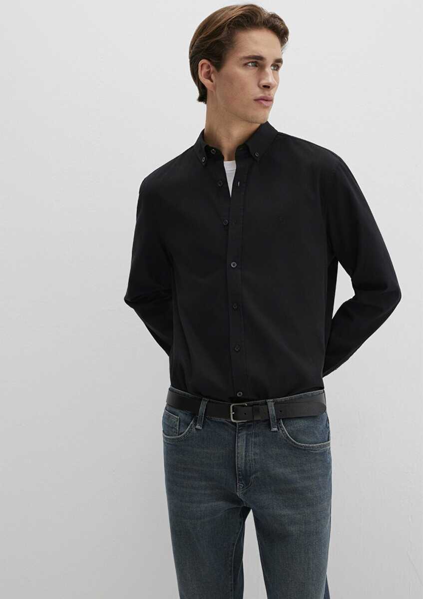 Mavi Uzun Kollu Siyah Erkek Gömlek 0211192-900 - Mavi