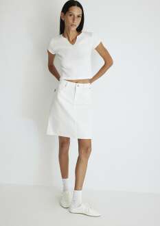 Mavi Valerıe Off Whıte Denım Kadın Jean Etek 1319887100 