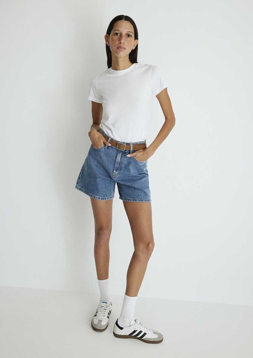 Mavi Verna Mid Blue 90's Kadın Jean Şort 1410059-87081 (1)
