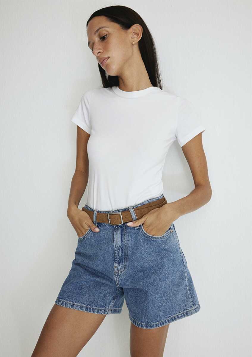 Mavi Verna Mid Blue 90's Kadın Jean Şort 1410059-87081 - 4